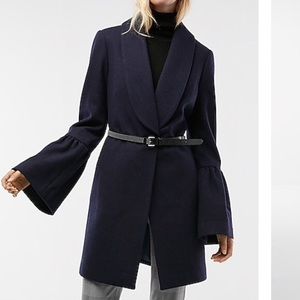 NWT navy bell sleeve peacoat from Express